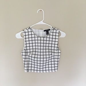 Forever 21 Gridded Crop Top